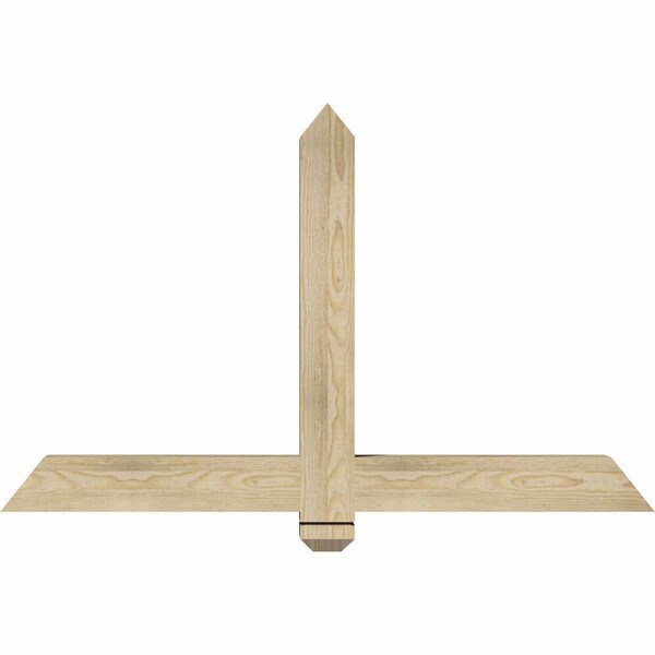 Ekena Millwork Eugene Rough Sawn Timber Gable Bracket, Douglas Fir, 48"W x 30"H x 4"D x 4"F, 15/12 Pitch GBW048X30X0404EUG00RDF - main